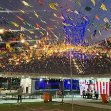 Parque Realengo arrumado para a festa junina